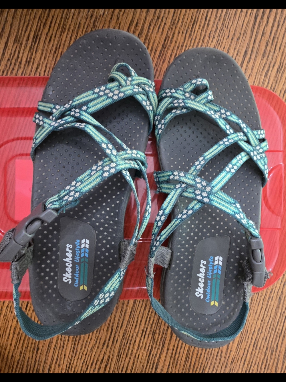 Skechers Teal and Green Strappy Outdoor Sandals